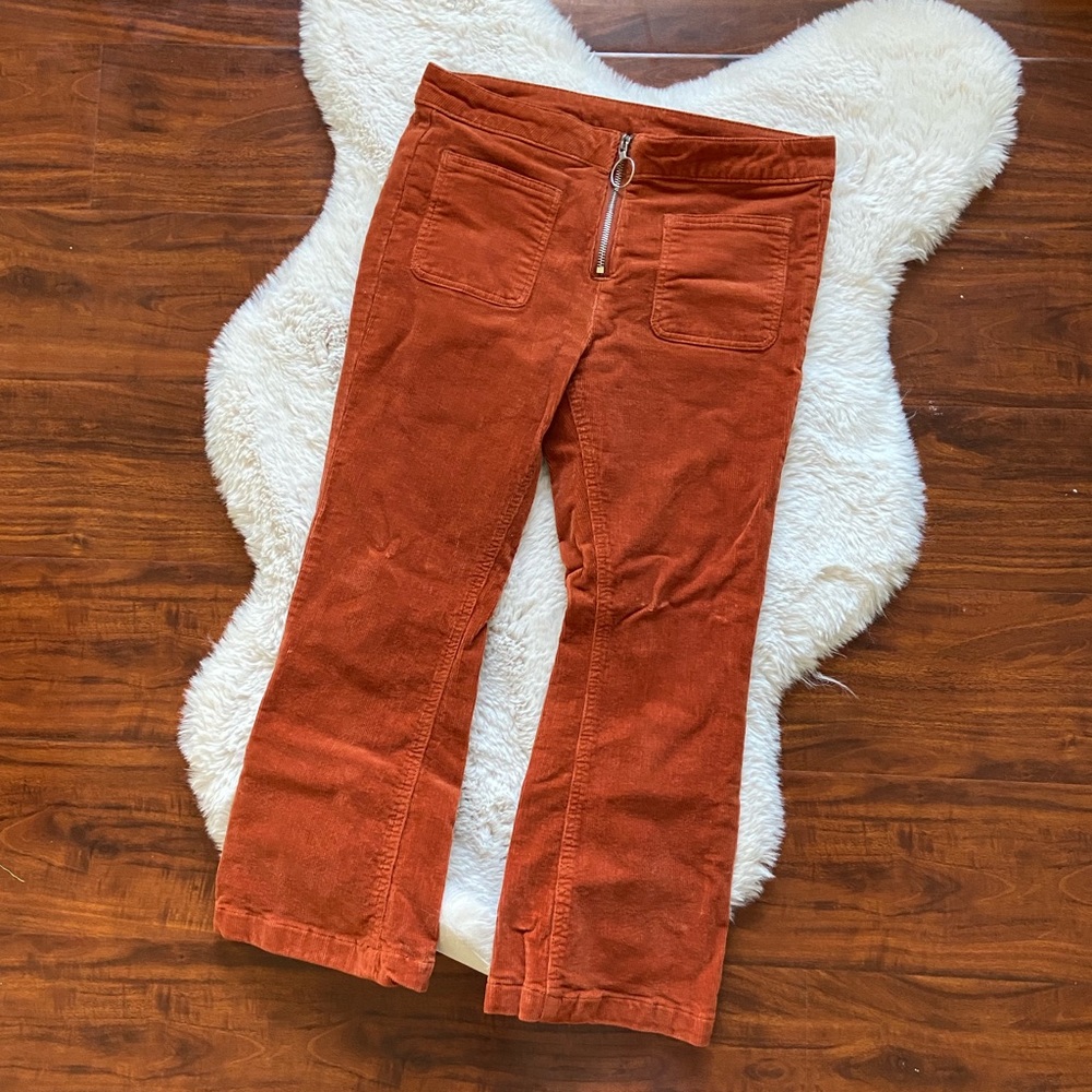 WILD FABLE CROPPED FLARE CORDUROY PANTS